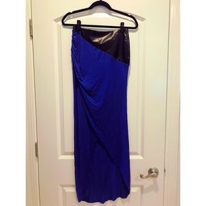 Blue Long Skirt (Leather Top)